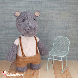 Hippo crochet PATTERN, Amigurumi hippo pattern pdf tutorial FRANCIS the hippo image 9