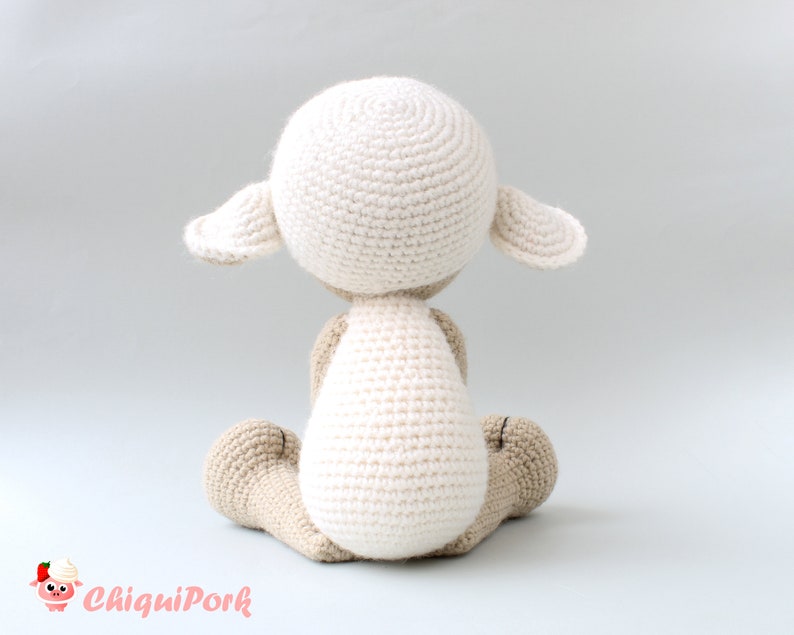 Crochet Sheep PATTERN Amigurumi pdf tutorial LISA the sheep Crochet Lamb pattern image 9