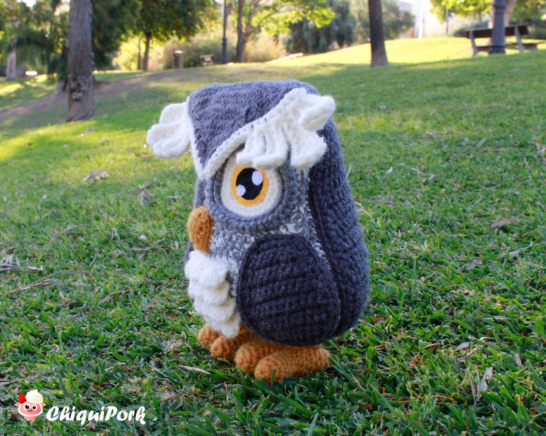 Crochet Owl PATTERN Amigurumi Owl pattern pdf tutorial Eric the Owl image 6