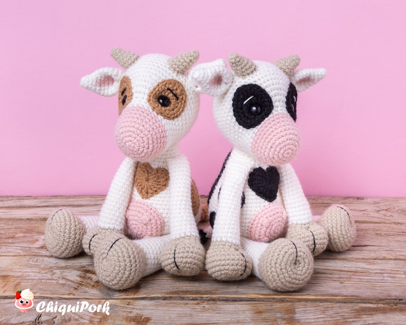 Crochet Cow PATTERN Amigurumi Cow pattern pdf tutorial Betty the cow image 10