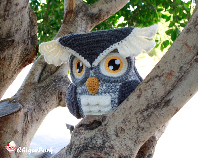 Crochet Owl PATTERN Amigurumi Owl pattern pdf tutorial Eric the Owl image 9