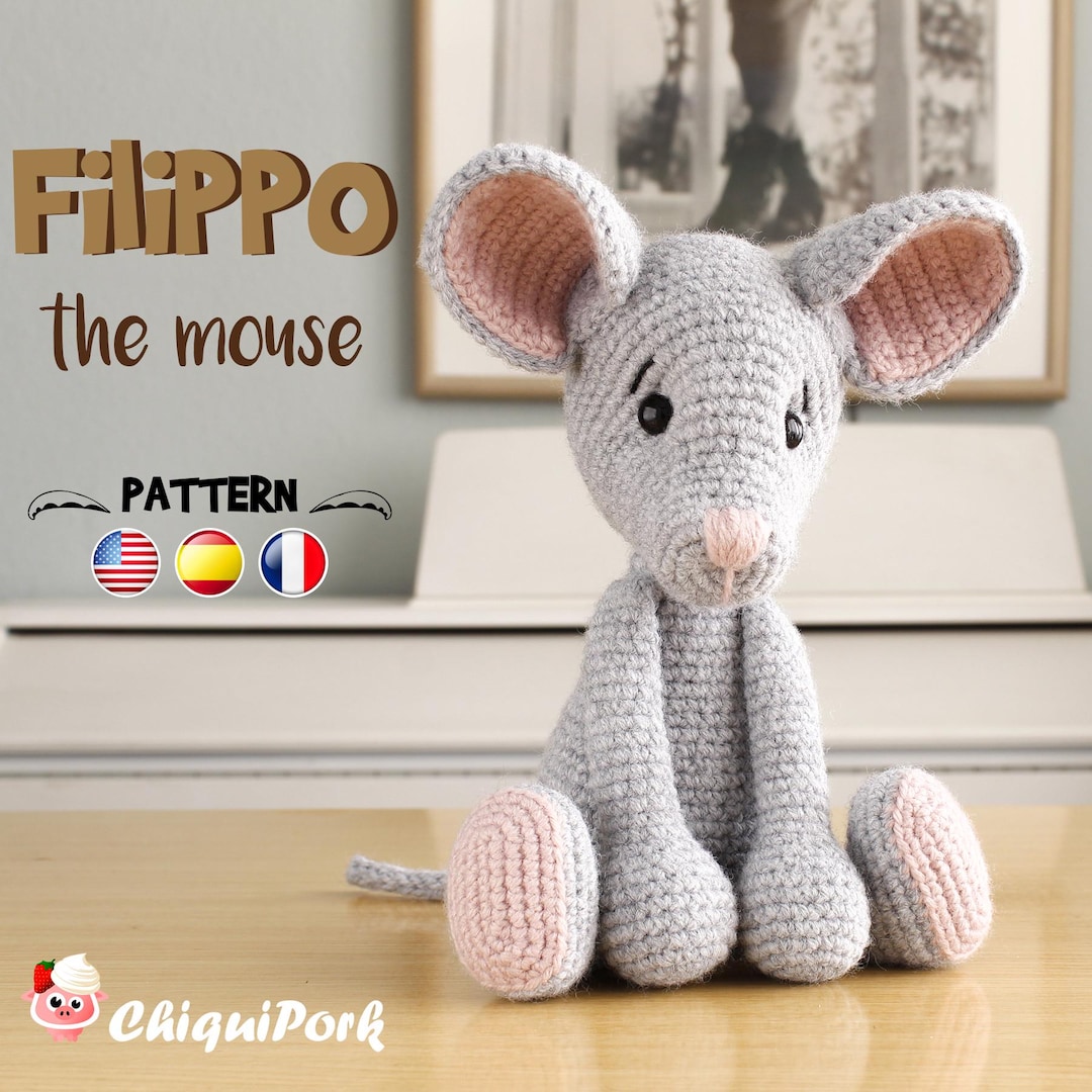 Crochet Mouse PATTERN Amigurumi Mouse Pattern Pdf Tutorial - Filippo ...