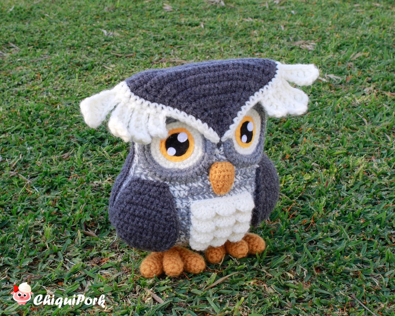 Crochet Owl PATTERN Amigurumi Owl pattern pdf tutorial Eric the Owl image 8
