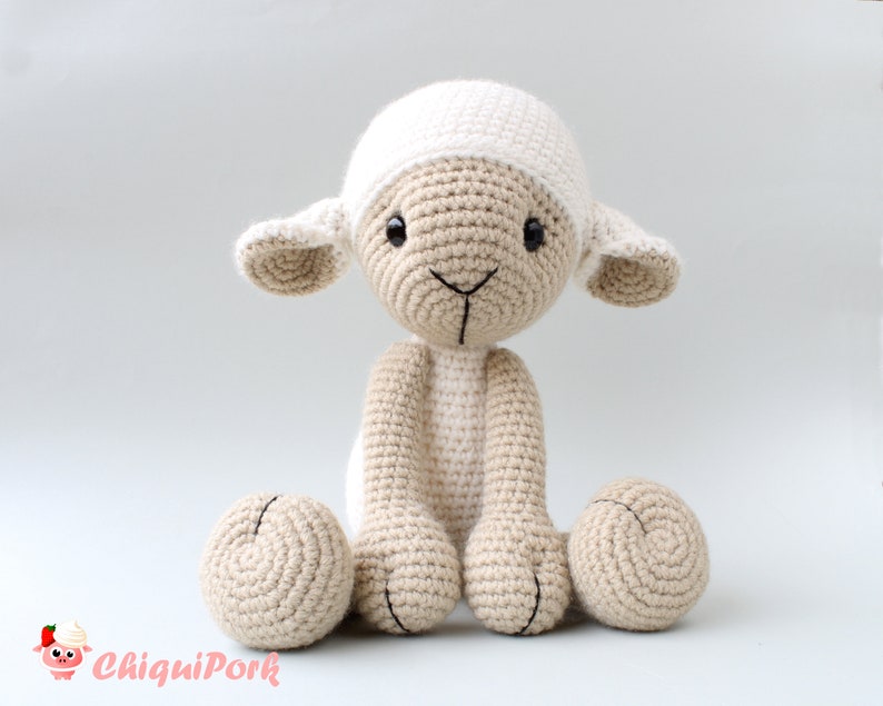 Crochet Sheep PATTERN Amigurumi pdf tutorial LISA the sheep Crochet Lamb pattern image 3