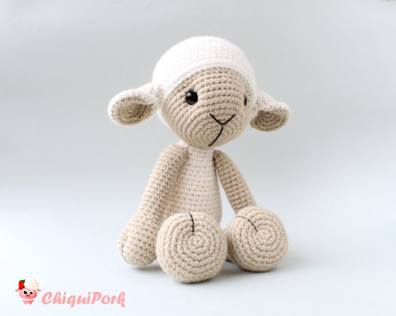 Crochet Sheep PATTERN Amigurumi pdf tutorial LISA the sheep Crochet Lamb pattern image 6