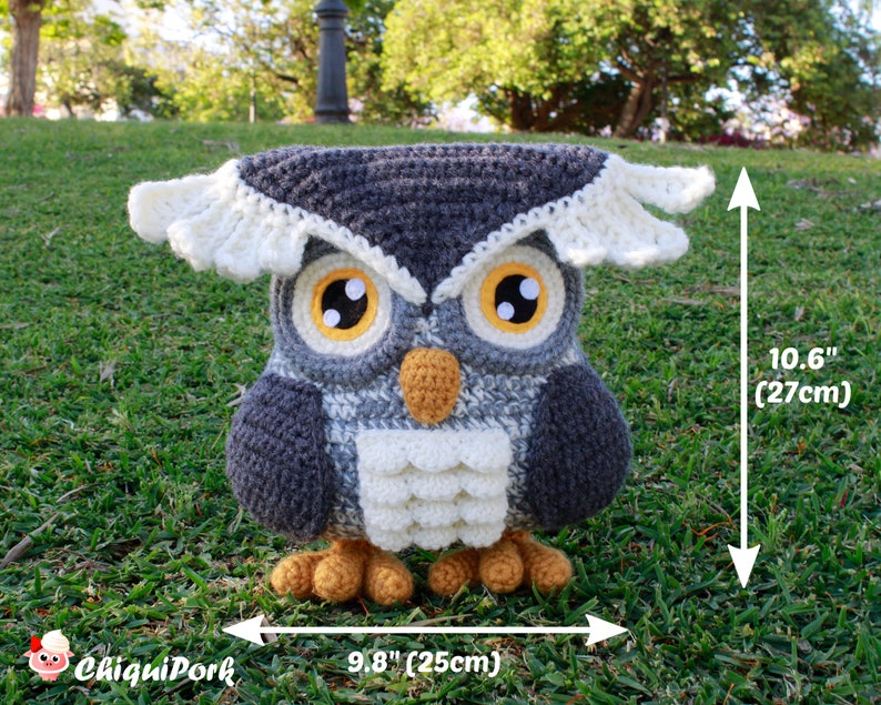Crochet Owl PATTERN Amigurumi Owl pattern pdf tutorial Eric the Owl image 10