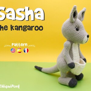 Crochet Kangaroo PATTERN Amigurumi Kangaroo pattern pdf tutorial - Sasha the Kangaroo