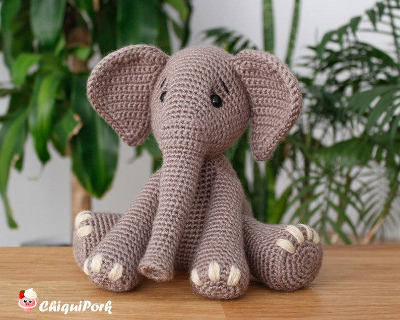 Crochet elephant Pattern Amigurumi pattern elephant pdf tutorial Bubba the elephant image 9