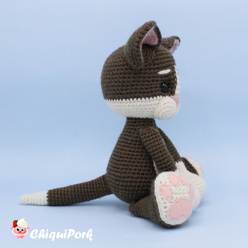Amigurumi Cat PATTERN Cat crochet pattern pdf tutorial Tom the Cat image 5
