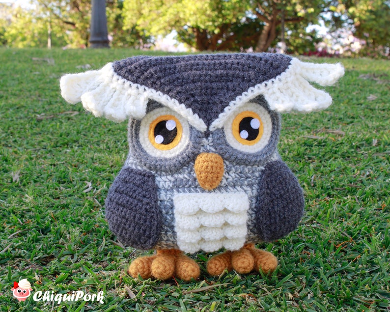 Crochet Owl PATTERN Amigurumi Owl pattern pdf tutorial Eric the Owl image 3