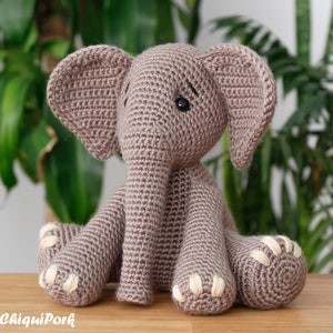 Crochet elephant Pattern Amigurumi pattern elephant pdf tutorial Bubba the elephant image 5