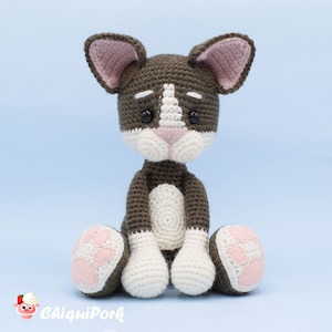 Amigurumi Cat PATTERN Cat crochet pattern pdf tutorial Tom the Cat image 3