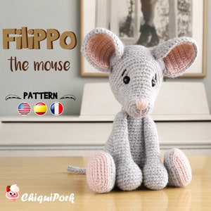 Crochet Mouse PATTERN Amigurumi Mouse pattern pdf tutorial - Filippo the Mouse