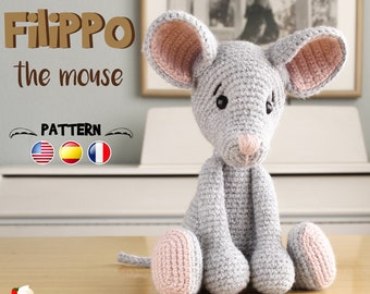Crochet Mouse PATTERN Amigurumi Mouse pattern pdf tutorial - Filippo the Mouse