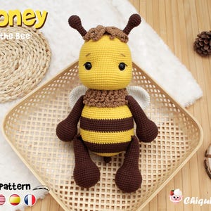 Crochet Bee Pattern, Amigurumi Bee pattern pdf tutorial - Honey the bee