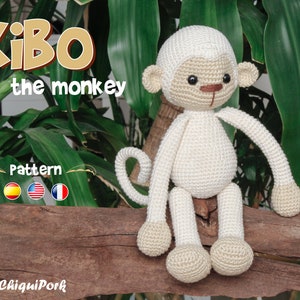 Crochet Monkey Pattern Amigurumi Monkey pdf tutorial - Kibo the monkey