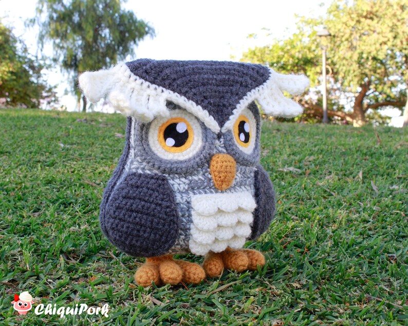 Crochet Owl PATTERN Amigurumi Owl pattern pdf tutorial Eric the Owl image 5