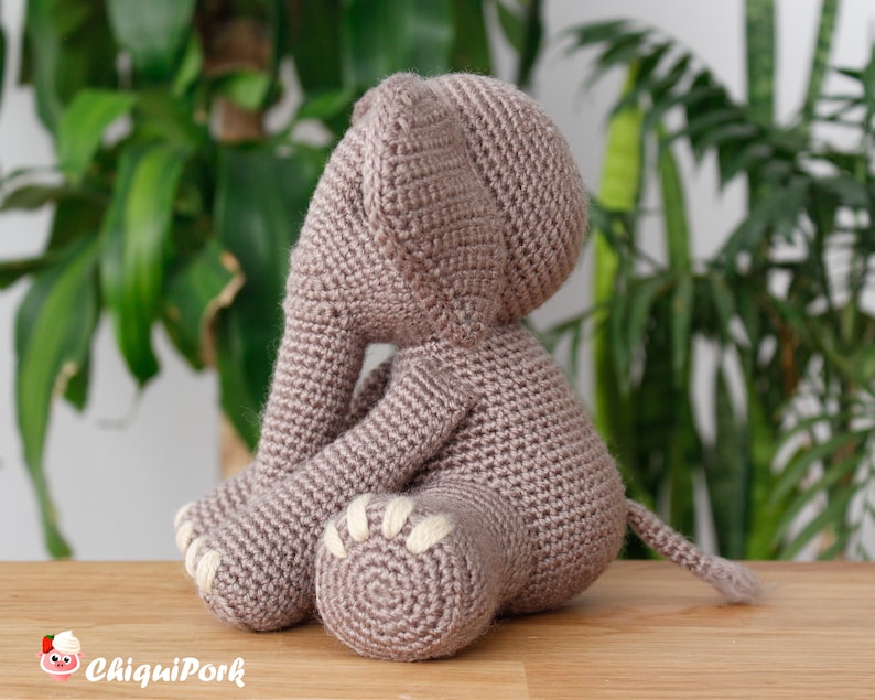 Crochet elephant Pattern Amigurumi pattern elephant pdf tutorial Bubba the elephant image 6