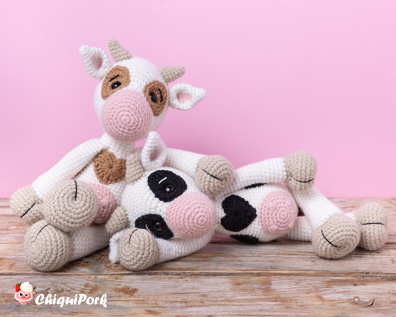 Crochet Cow PATTERN Amigurumi Cow pattern pdf tutorial Betty the cow image 9