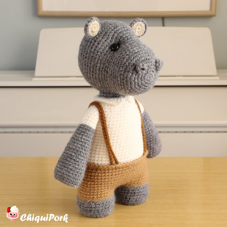 Hippo crochet PATTERN, Amigurumi hippo pattern pdf tutorial FRANCIS the hippo image 6