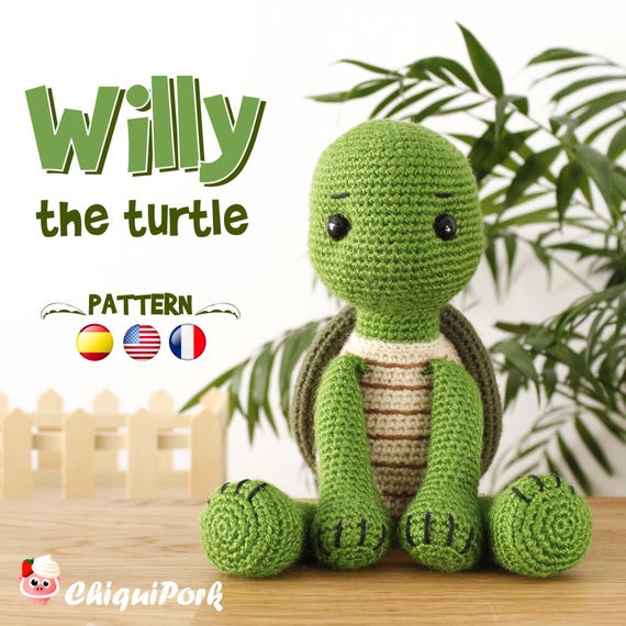 Crochet Turtle pattern Amigurumi Turtle pattern pdf tutorial - Willy the turtle