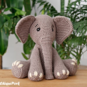 Crochet elephant Pattern Amigurumi pattern elephant pdf tutorial Bubba the elephant image 8