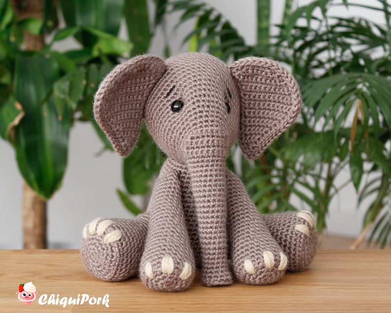 Crochet elephant Pattern Amigurumi pattern elephant pdf tutorial Bubba the elephant image 8
