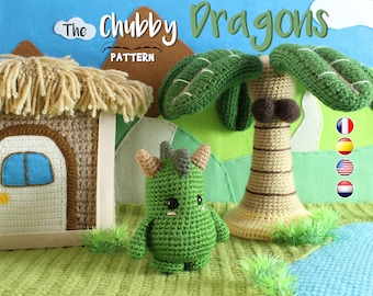 Dragon crochet PATTERN, Amigurumi Dragon pattern pdf tutorial - The Chubby Dragons