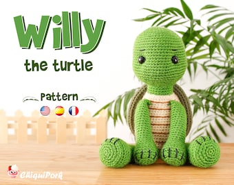 Crochet Turtle pattern Amigurumi Turtle pattern pdf tutorial - Willy the turtle