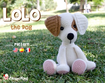 Crochet Dog PATTERN Amigurumi Dog pattern Crochet puppy pdf tutorial - Lolo the dog