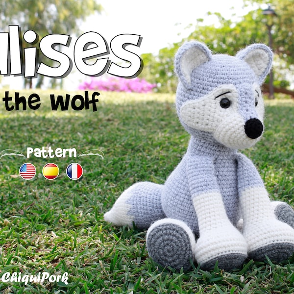 MOTIF loup au crochet Patron loup amigurumi Tutoriel pdf loup au crochet - Ulises le loup