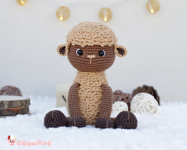 Crochet Lamb Pattern Amigurumi Sheep pattern pdf tutorial Brownie l'agneau image 4