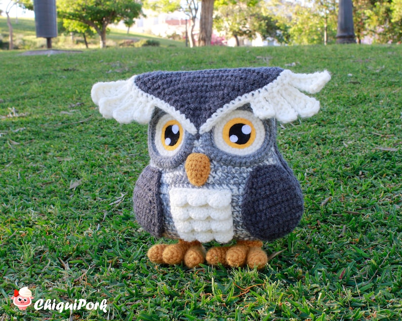 Crochet Owl PATTERN Amigurumi Owl pattern pdf tutorial Eric the Owl image 4