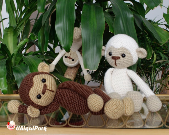Patr n crochet Mono Amigurumi Mono pdf tutorial Kibo el Mono
