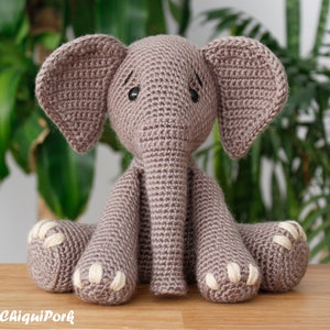 Crochet elephant Pattern Amigurumi pattern elephant pdf tutorial Bubba the elephant image 3