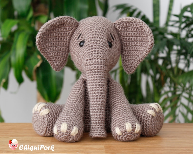 Éléphant au crochet patron etsy