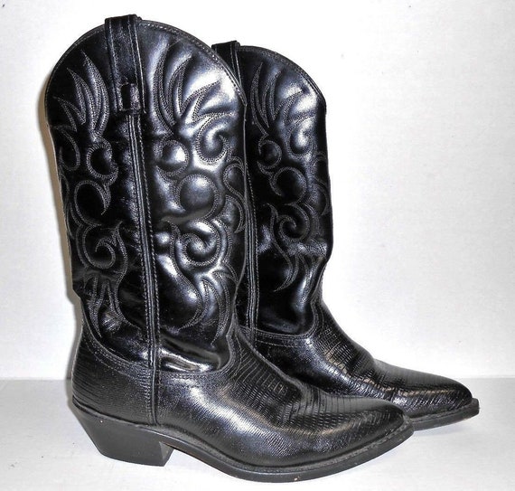 Men's Laredo Boots Size 9 Western Black Leather Co