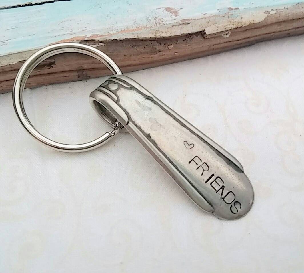 Keychain hand stamped personalized keychain hand stamped Etsy