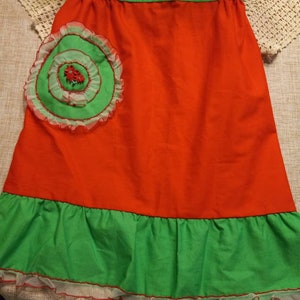 Vintage 1950&quot;s Christmas Apron, Vintage Aprons, Cotton and Organza, Christmas linens