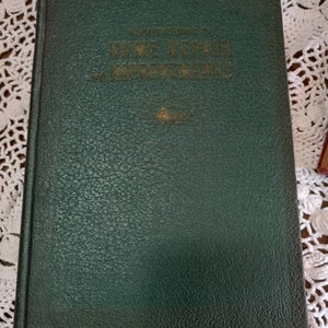 1949 Popular Mechanics Home Repair Book, Vintage Book, Father's Day, Home Improvement, Home Library, Handyman, Man Cave Decor, Old Books