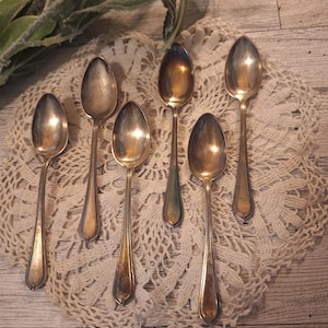 Set of 6 Vntg Kenwood Silverplate teaspoons, Flatware, Silverware, Entertaining, tablescape, Brunch, Thanksgiving, Christmas