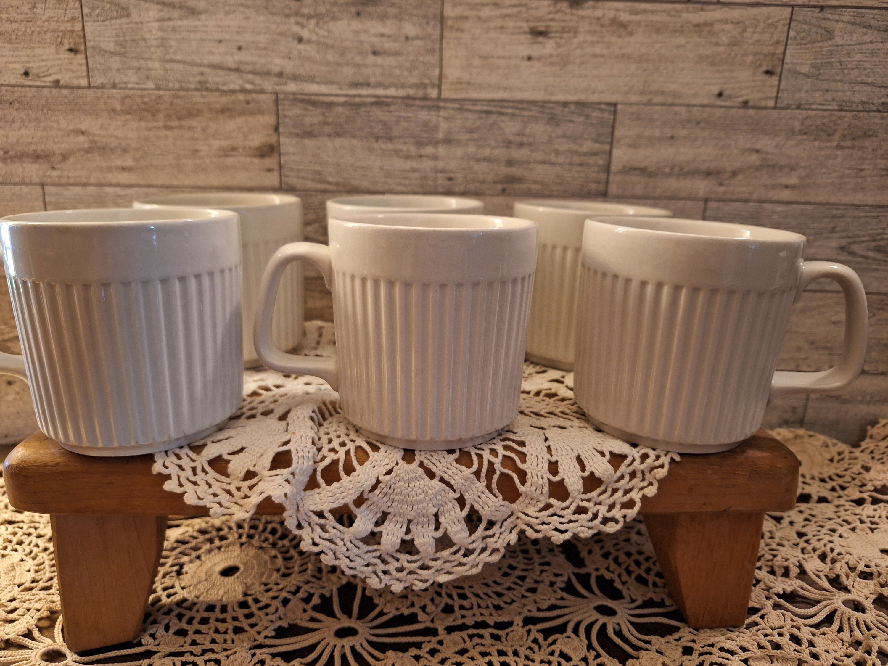 Ceramic Coffee Mugs Set of 6, Gencywe 16oz Coffee Cups with Handle