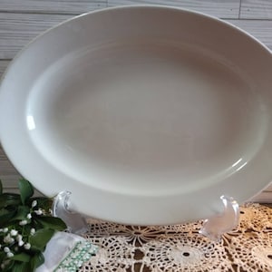 Vintage Grimley & Co England Ironstone Platter, Made in England, Antique, Tablescape, Serving Dish, Large Platter, Neutral Decor, Farmhouse