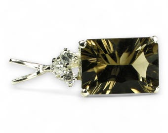 Smoky Quartz, Sterling Silver Pendant, SP042