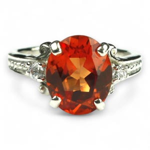 Padparadsha Sapphire, 925 Sterling Silver Ring, SR136
