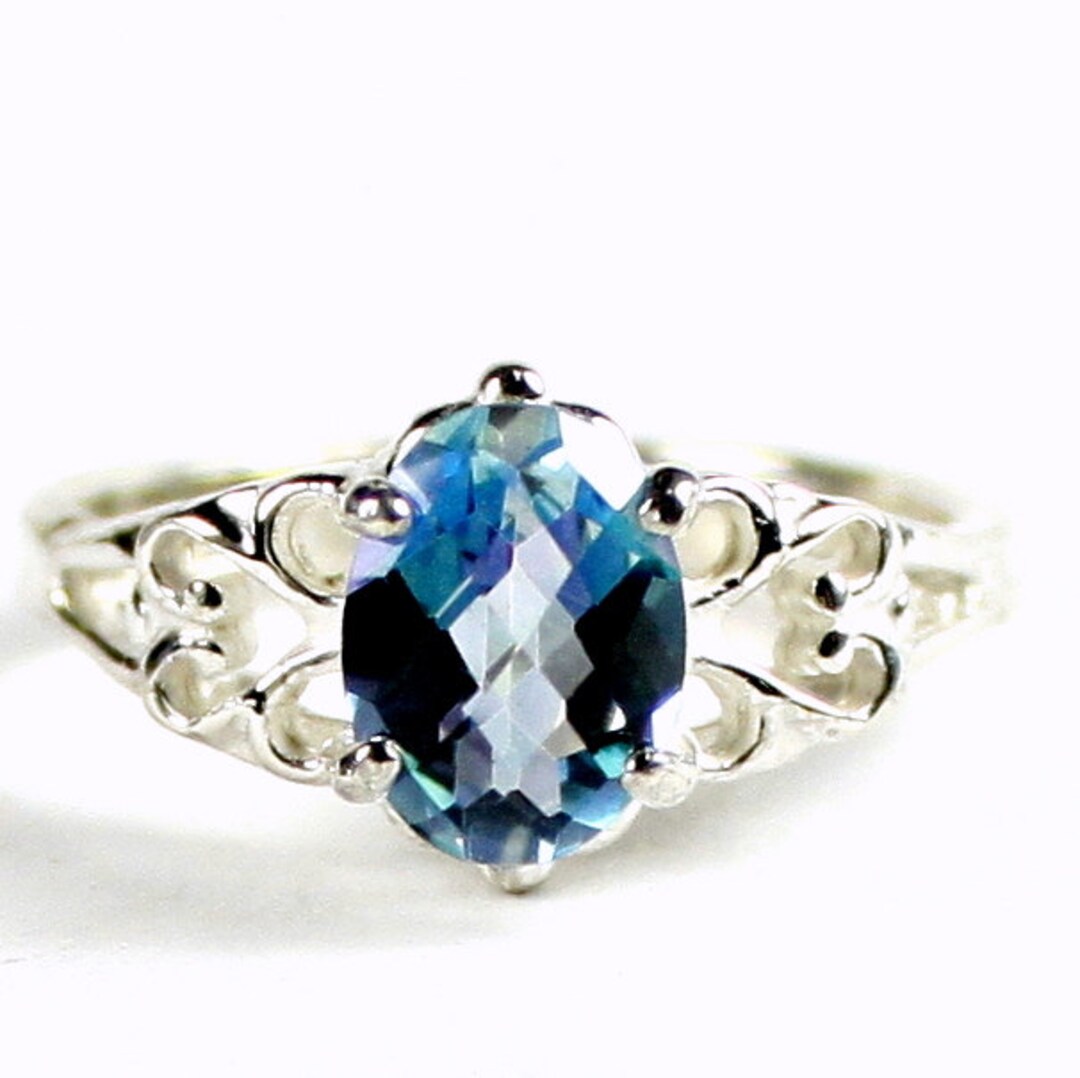 Neptune Garden Topaz , 925 Sterling Silver Ring, SR302 Etsy