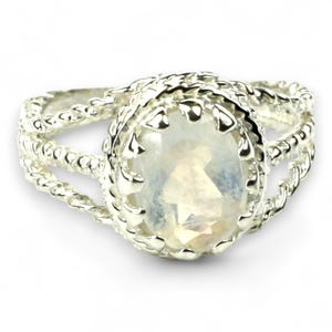 Rainbow MoonStone, 925 Sterling Silver Ladies Ring, SR070