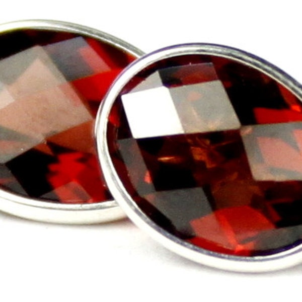 Mozambique Garnet, 925 Sterling Silver Leverback Earrings, SE001