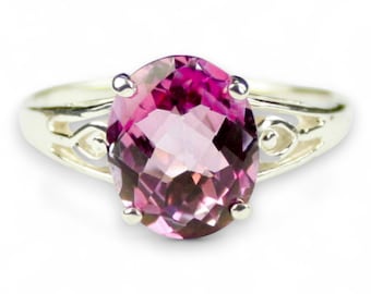 Pure Pink Topaz, Sterling Silver Ring, SR139
