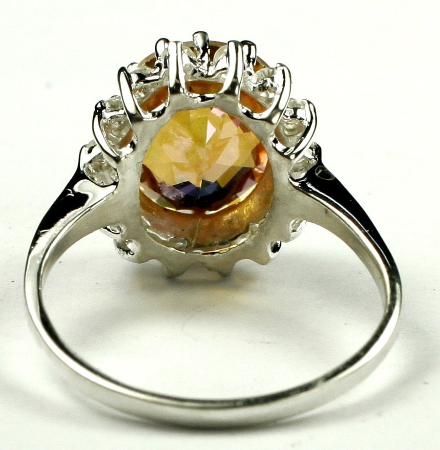 ☆TATIANA☆ Silver 925 Yellow Topaz Pear Bezel RingCR0487 Twilight Fire Topaz, 925 Sterling Silver Ring, SR283 - Etsy